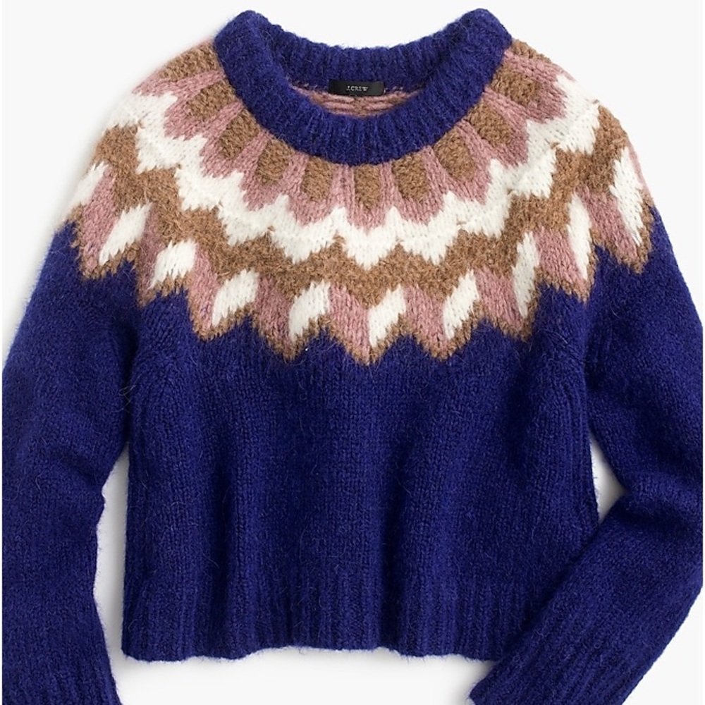 J Crew Alpaca Fair Isle Sweater